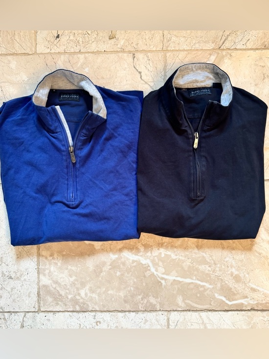 Bobby Jones Other - Bobby jones Pima cotton zip black blue golf pullover sweater lot Sz L